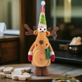 thumbnail image 4 of Christmas Fabric Reindeer Decor, 17" Plush Characters with Knit Sweater, Gift for Xmas Home Decor, 4 of 6