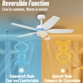 thumbnail image 3 of Ventilador de techo FANSHAIN 107 cm con luz y control remoto, 3 of 7