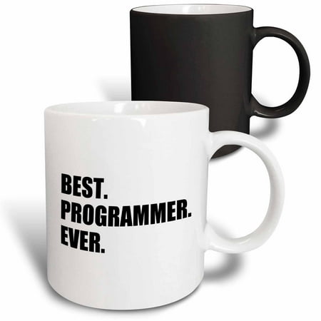 

3dRose Best Programmer Ever fun gift for talented computer programming text Magic Transforming Mug 11oz