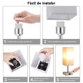 thumbnail image 4 of Lámparas de Mesa y Buró Contiene Bombilla, Lámpara de Noche de Control Táctil, 2 Puertos USB (A+C) y 2 Salidas de CA, 3 Niveles de Brillo (Beige, 2 PCS), 4 of 8