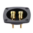 thumbnail image 2 of funtasica Round Copper 2-Way Sound Speaker Junction Box Terminal Binding Post #2 2, 2 of 7