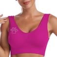 thumbnail image 3 of LangJing Womens Wireless Bras, Ladies Traceless Comfortable 1piece No Steel Ring Breathable Gathering Bra Woman Underwear Hot Pink,XXXL, 3 of 8