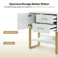 thumbnail image 2 of BarberPub Accent Storage Cabinet with Drawers, shelf for Living Room, Hallway, White, 2 of 7