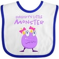 thumbnail image 3 of Inktastic Daddy's Little Monster Girls Baby Bib, 3 of 4