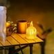 thumbnail image 1 of Lámpara redonda de velas de caramelo navideña - LED sin llama a pilas, luz romántica de noche en la mesilla para decorar el dormitorio, 3 tamaños, 1 of 6