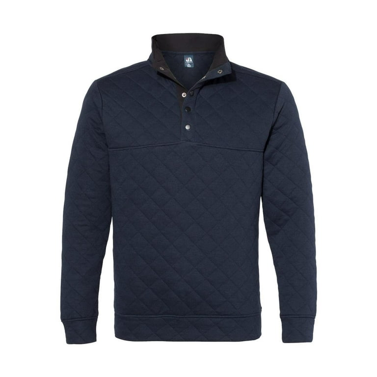 Quilted snap sale pullover