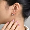 thumbnail image 4 of HIJONES Stainless Steel 8mm LGBT Pride Rainbow Ring Earring Studs for Men Women Jewelry Set Enamel Wedding Band Style E Size 9, 4 of 6