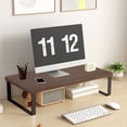 thumbnail image 3 of F Monitor Riser Stand Multicolor Desktop Computer Monitor Shelf Wooden Office Desk Storage Organizer With Stable Build 11.81 X 7.87 X 3.15 Inches, 3 of 6