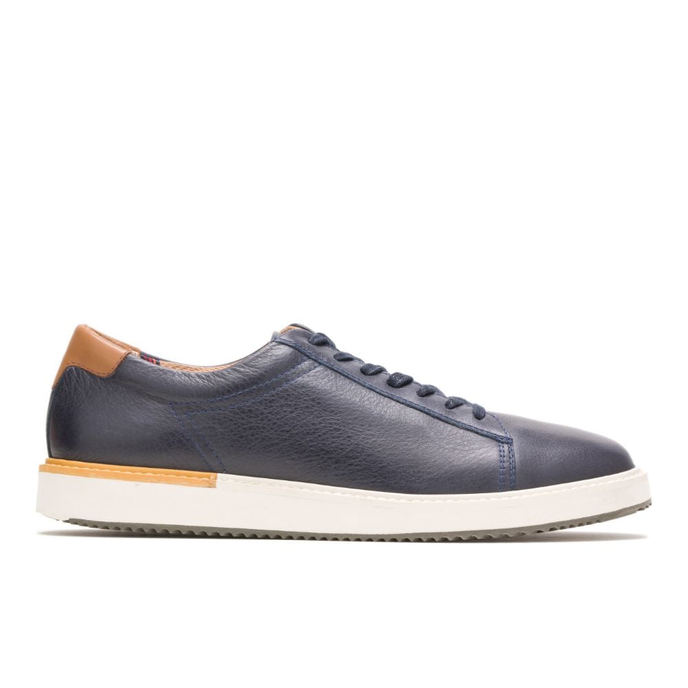 Hush Puppies Men's Heath Sneaker in Navy Leather, 12 US Walmart Canada