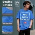 thumbnail image 2 of GZWYHT Custom Photo T-Shirts for Men Design Your Own Personalized Shirt on Front&Back Cotton Tess Customizable Text And Image Blue 2XL, 2 of 7