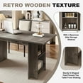 thumbnail image 6 of 63” Farmhouse Dining Table for 4–6 | Rectangular Wood Kitchen Table with Waterproof Surface & 2-Tier Storage | Rustic Dining Table with Heavy-Duty Trestle Legs for Kitchen & Dining Room, 6 of 8