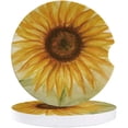 thumbnail image 1 of FMSHPON Hand Drawn Summer Sunflower Set of 6 Car Coaster for Drinks, Absorbent Ceramic Stone Coasters Cup Mat with Cork Base for Home Kitchen Room Coffee Table Bar Decor, 1 of 5