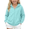 thumbnail image 3 of Abtuhar Children Fall Winter Hooded Casual Outerwear and Jackets Winter Solid Fleece‑lined Zip‑up Coat with Side Pockets for 5‑14 Years, 3 of 5