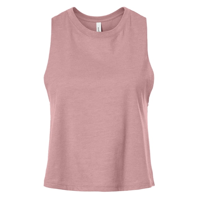 Bella + Canvas Womens Racerback Cropped Sleeveless Tank Top