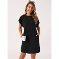 thumbnail image 3 of DARING DIVA Short Sleeve T-Shirt Crewneck Mini Dress M Black, 3 of 6