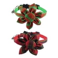 thumbnail image 5 of Collar para gato con diseño de girasol rojo y verde (2024), con cascabel y lazo., 5 of 5