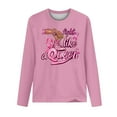 thumbnail image 3 of Cxenplz Women's Breast Cancer Awareness T-Shirts Cute Pink Ribbon Graphic Print Tees Tops Fall Casual Long Sleeve Crew Neck Dressy Shirts, 3 of 4