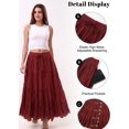 thumbnail image 4 of Sunzeyvora Women’s 100% Cotton Tiered Maxi Skirt with Pockets & Drawstring Waist, 4 of 5