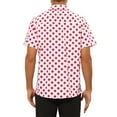 thumbnail image 3 of INSPIRE CHIC Dress Shirts for Men's Slim Fit Polka Dots Button Short Sleeves Short Shirts Tops XL Red, 3 of 5