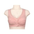 thumbnail image 2 of Women‘s Soft Cotton Front Closure Bralette  Floral Print  Wire   Vest Style  Plus Size, 2 of 4