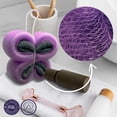 thumbnail image 4 of Esponja de baño Loofah forma de Mariposa borla exfoliante corporal Morada, 4 of 4