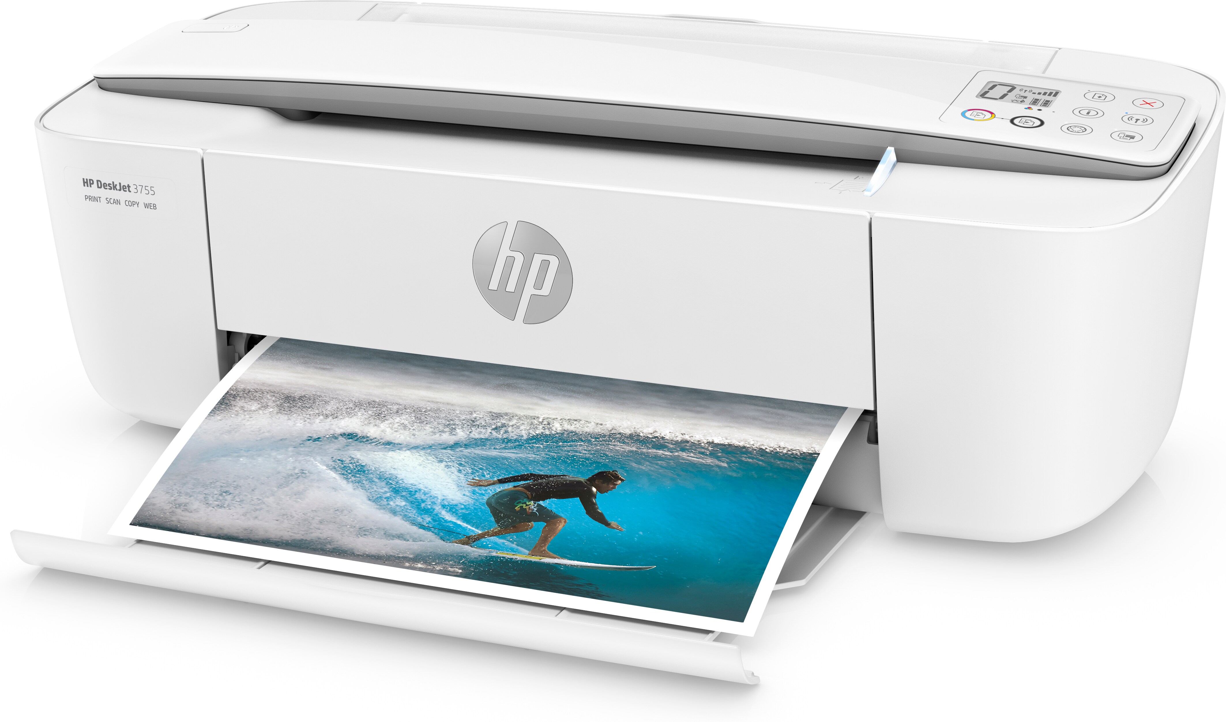 HP DeskJet 3755 All-in-One Inkjet Printer, Color Mobile Print, Copy, Scan, - image 4 of 7