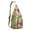 Olive-green, variant on Boho Tropical Floral Sling Backpack – Hawaiian Print Hiking Daypack with Jungle Leaves, Hibiscus & Palm Leaf Design, Lightweight & Waterproof for Summer Beach & Resort Travel