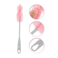 thumbnail image 2 of Cepillo de silicona para botellas, mango largo, para limpiar vasos y vasos, utensilio de cocina (rosa), 2 of 8
