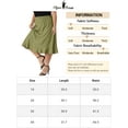 thumbnail image 5 of Agnes Orinda Women's Plus Size Elastic Waist Ruffled Hem Chambray Casual Midi Skirts 1X Olive Green, 5 of 5