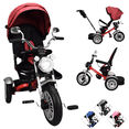 thumbnail image 1 of Triciclo para Niños JOYKOO reclinable giratorio 360 sonido Llanta goma rojo, 1 of 8