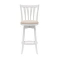 thumbnail image 2 of Hillsdale Savana Wood Bar Height Swivel Stool, White, 2 of 15