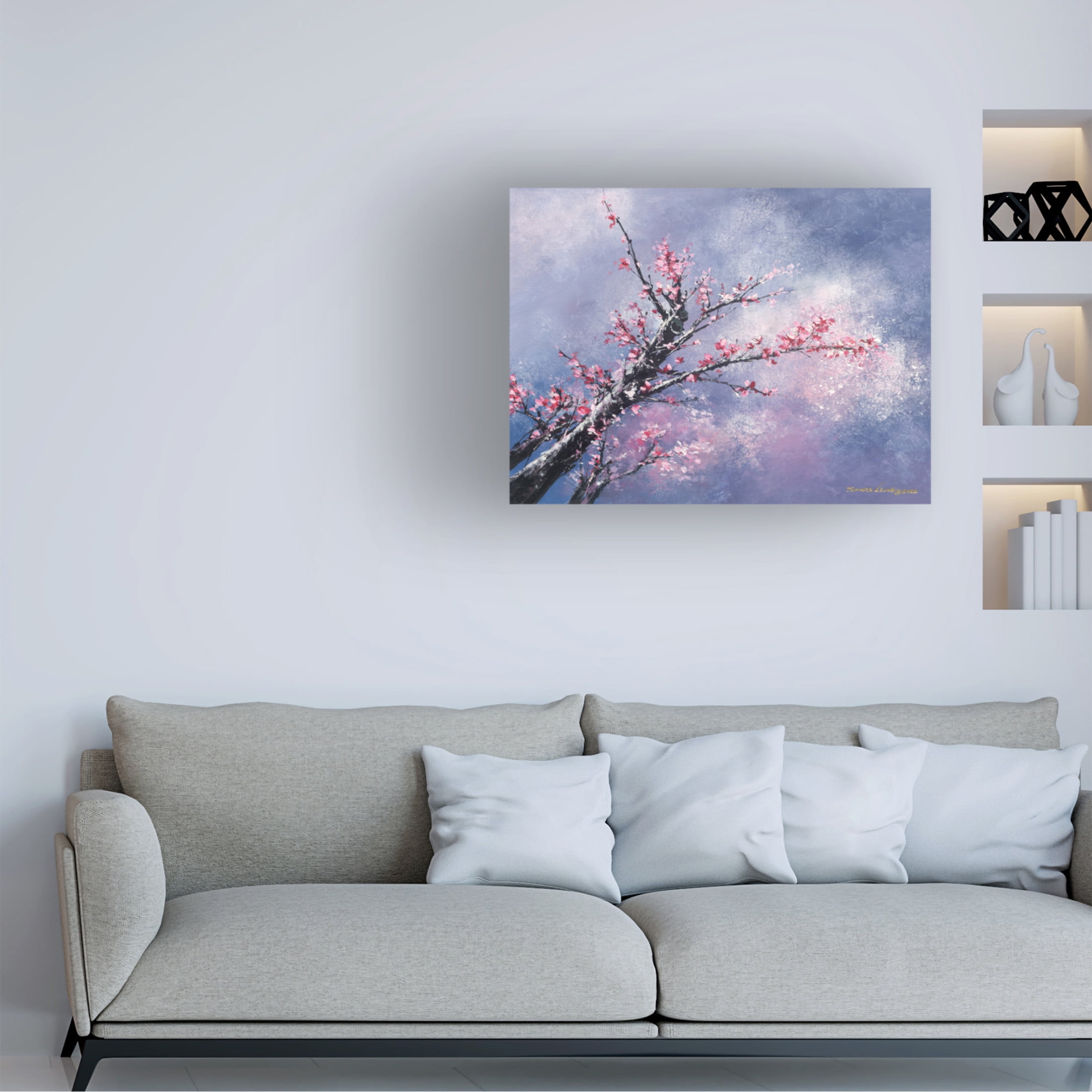 Canvas Wall Art - Thomas Leung 'Blossom Season' Wall Art for Living Room, Bedroom, or Office Décor by Trademark Fine Art - 32 x 24 Inches