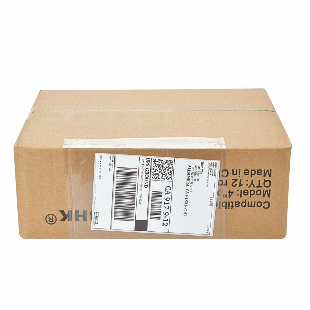 200 Packs 7.5'' x 5.5'' Packing List Pouches Shipping Label Envelopes Clear Adhesive Top Loading Packing List 