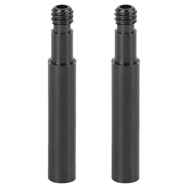 40mm Aluminio Aleación Bicicleta Presta Válvula Extensor Extensión Negro 2Pcs