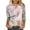 #01 Pink, variant on Ichuanyi Womens Tops, Fall and Winter Women's Fashion Printed T-shirt Mid-length 3/4 Sleeves Blouse Round Neck Casual Tops