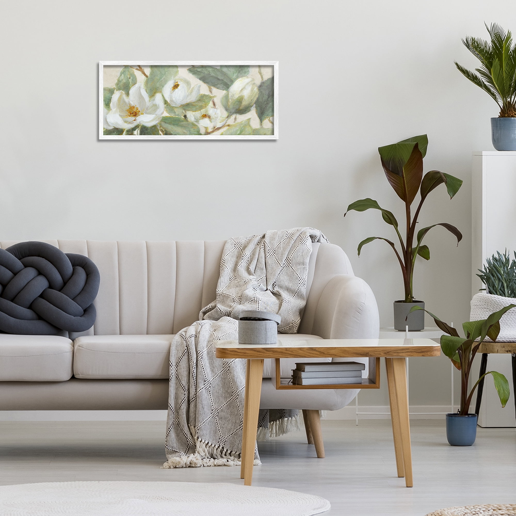 Stupell Industries Delicate Magnolia Dreaming White Framed Giclee Art, design by Lanie Loreth