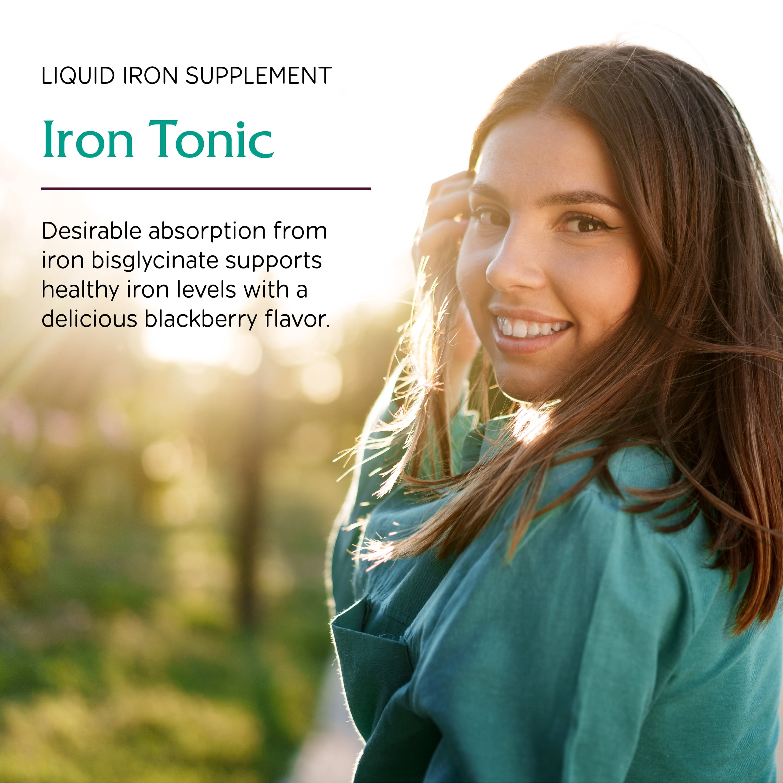 Vitanica Iron Tonic, Liquid Iron Supplement, Red Blood Cell Support, Vegan, 4 Ounce
