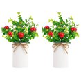 thumbnail image 1 of Ounissouiy Atmósfera refrescante de plástico, 2 uds., con centros de de limón artificiales, fácil de limpiar, amplia aplicación Decoración manzanas pequeñas, 1 of 6