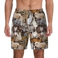 thumbnail image 2 of Goofa Cut Cats Printed Men's Swim Trunks Board Shorts Quick Dry Mens Swimming Trunks with Compression Liner,Breathable Fit Hawaii Beach Shorts-Small, 2 of 9