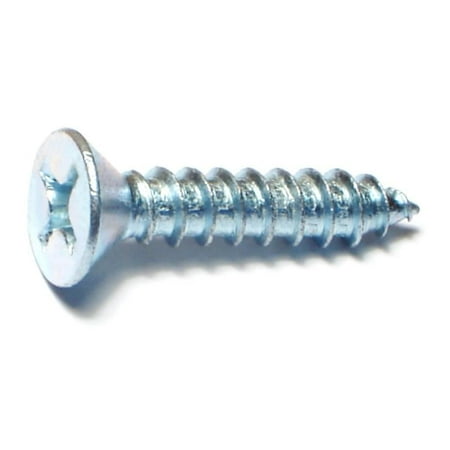 

#14 x 1-1/4 Zinc Plated Steel Phillips Flat Head Sheet Metal Screws SMSFLS-239