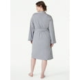 thumbnail image 3 of Joyspun Women's Cotton-Blend Wrap Robe with Long Sleeves, Sizes S-3X, 3 of 5
