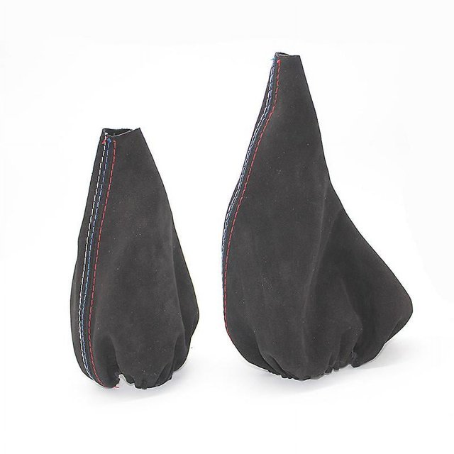 Funda de fuelle para palanca de cambios de coche, funda de freno de mano manual para - Serie 3 E36 E46 E30 E34 Z3, piel negra, negra
