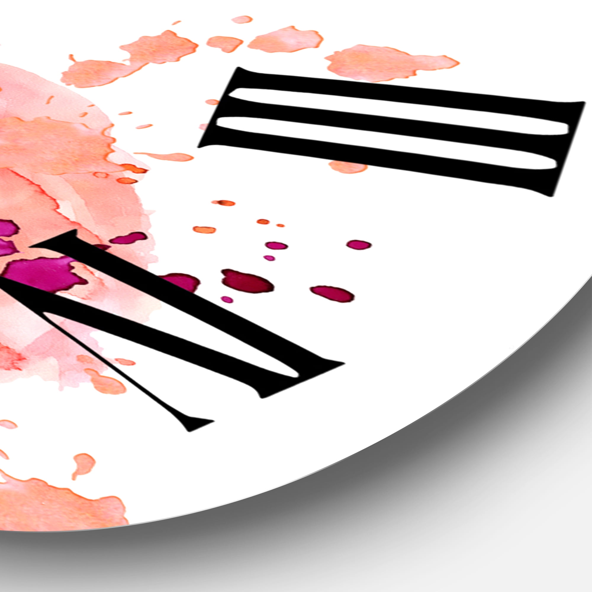 Designart 'Portrait Of Pink Flamingo I' Farmhouse Wall Clock