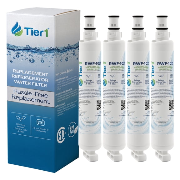 Tier1 RWF1021 4396701 Refrigerator Water Filter | Replacement for Kenmore 9915, EDR6D1, WF293, RWF2000A, 46-9915 Fridge Filter - Up to 24 Months Supply | Easy Install | Great Tasting Water (4-pk)