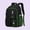 Green, variant on Black Purple Heart Print Backpack Water Resistant Multi-Pocket Daypack, Cute Casual Bookbag for Travel Commute