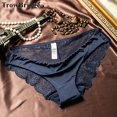 thumbnail image 2 of TrowBridge-bragas sexys para mujer, ropa interior de encaje de satén de seda, lencería hueca, agradable para la piel, calzoncillos cómodos, 2 of 4