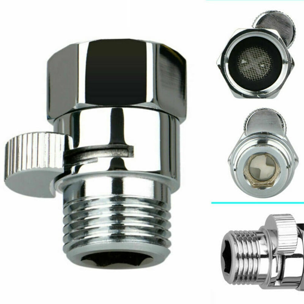 Bathroom Solid Brass Flow Control Shower Head ShutOff Valve Water