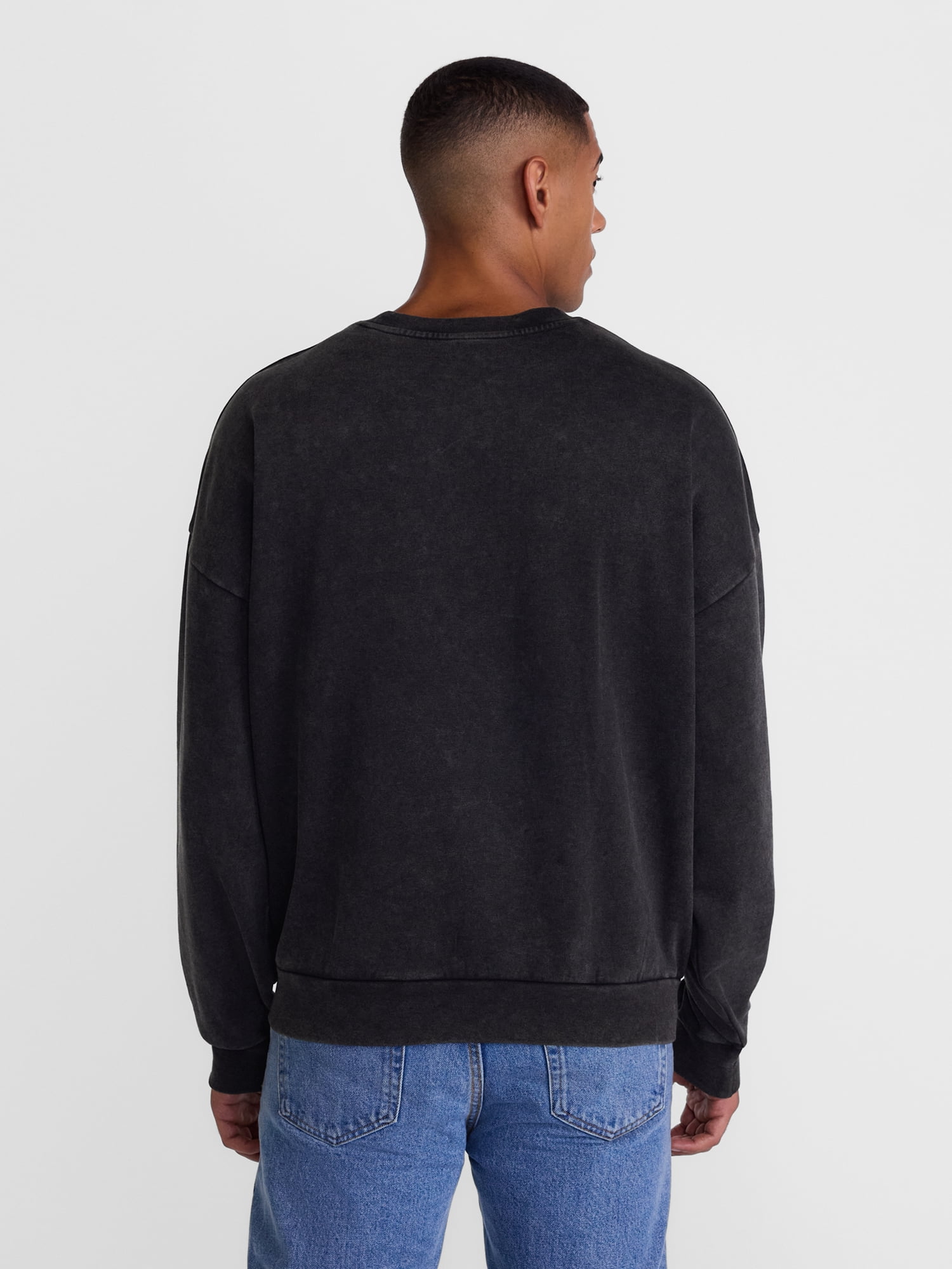 Men's Halloween Web Geometry Graphic Long Sleeve Sweatshirt from Way to Celebrate, Sizes XS-5XB