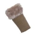 thumbnail image 1 of Minnieouse 1 par de calentadores de piernas de piel, accesorio de ropa, funda de calcetín para niñas, al aire libre Medias Caqui, 1 of 6