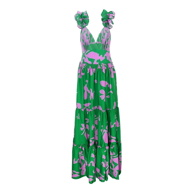 WILLBEST Trajes de Baño Para Mujer, 2 Piezas, Traje de Baño Con Estampado Floral y Falda de Paraguas Para Un E Conjunto de Trajes de Baño Para Mujer